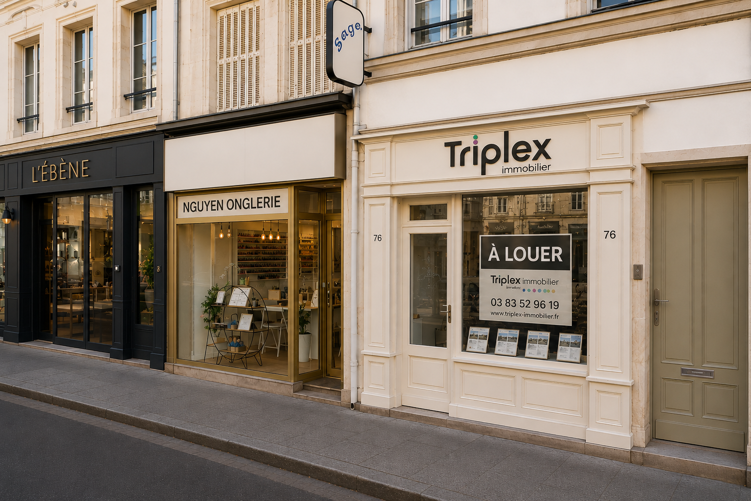 Local commercial rue Saint-Dizier avec belle vitrine