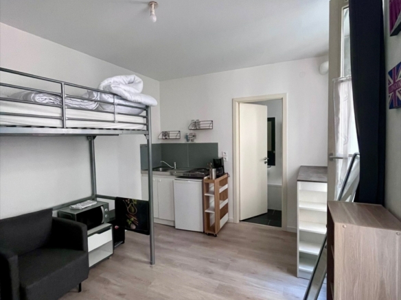 Studio meublé et rénové avec terrasse privative , au calme