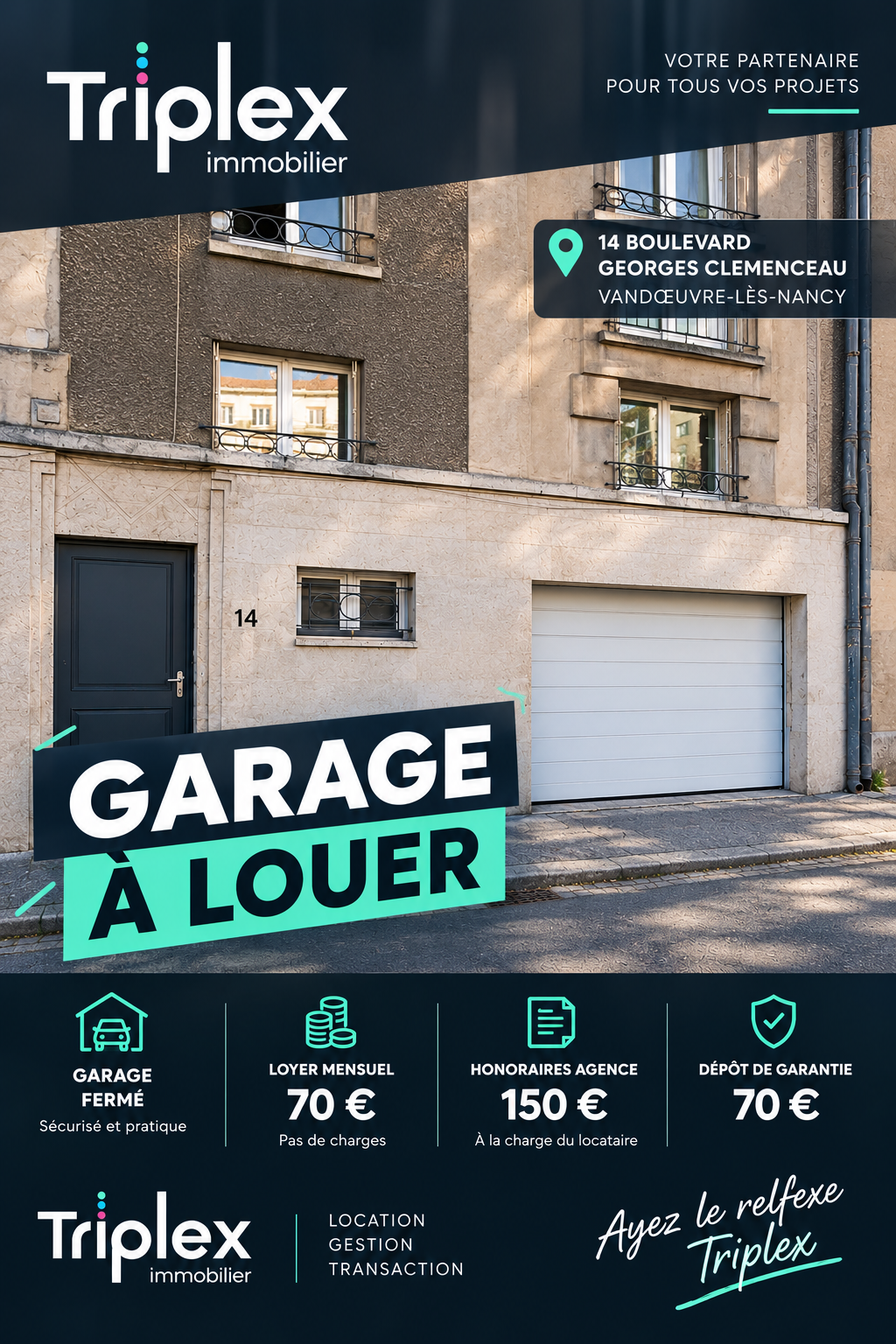 VANDOEUVRE-NANCY-Garage à louer